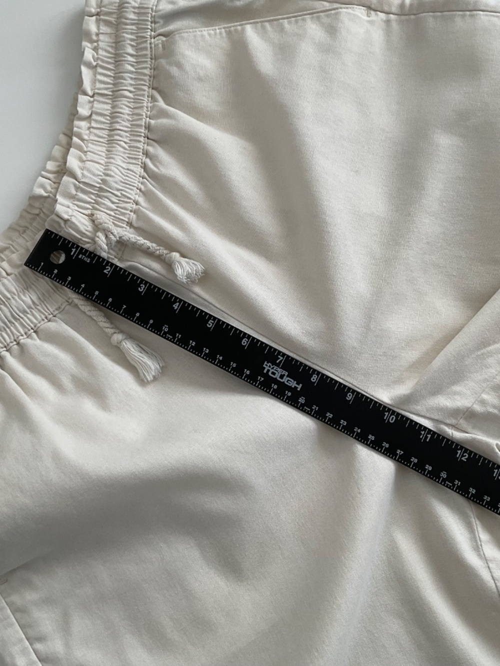J.Crew Linen Blend Wide Leg Drawstring Pants Sz S Off White Boho Chic Coastal - Picture 8 of 11